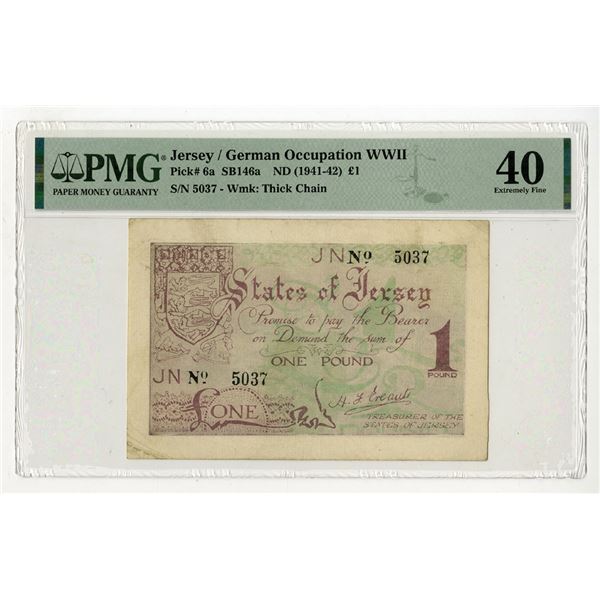 States of Jersey, ND (1941-1942), Issued Banknote