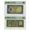 Image 1 : National Bank of Libya & Bank of Libya, 1955 (ND 1959) to 1963, Issued Banknote Pair