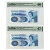 Image 1 : Government of St. Helena, ND (1981), Sequential Pair of Issued Banknotes