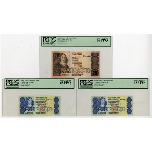 South African Reserve Bank, ND (1978-81) to ND (1982-85), High Grade & "Top Pop" Issued Banknote Tri