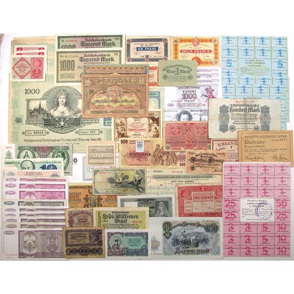 European Banknotes Assortment, 1920s to 1990s