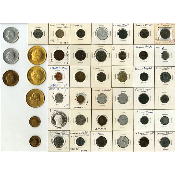 German Metal Notgeld Assortment, ca.1914 to 1923