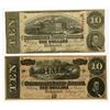 Image 1 : Confederate States of America, 1863-64, Issued Banknote Pair.