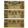 Image 1 : Mechanics' Hall Association, 1837, Obsolete Scrip Note Trio, All with Coin Vignettes.