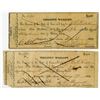Image 1 : Treasury Warrant, For Military Service, 1862, Lot of 2 I/C Scrip Certificates