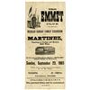 Image 1 : Emmet Club, 1883 Advertising Broadside for a Sunday Family Excursion to Martinez, California