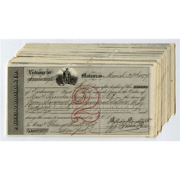Polledo, Rionda & Co., Cuban Sugar Barons, 1876 to 1877,  Second Bill of Exchange Assortment