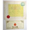Image 1 : Israel & Palestine Stock Certificate Pair, 1929 and 1956