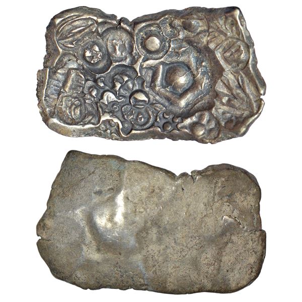 Ancient India: Archaic silver punch-marked coin - 'Narhan hoard' or 'Ghagra-Gandak River Valley' reg