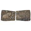 Ancient India: Satavahanas, copper coin attributed to Siri Satakani (100-50 BC), 1.62g. Obv: Elephan