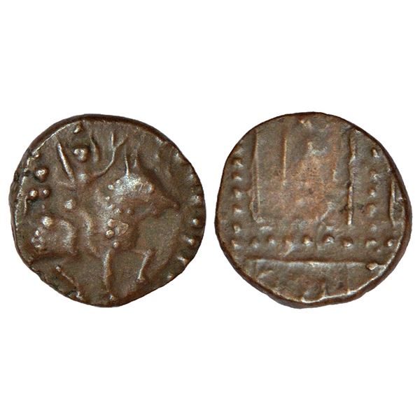 Medieval India: Hindu Kingdoms in Tamil Nadu - uninscribed copper cash, attributed to one of the Nay