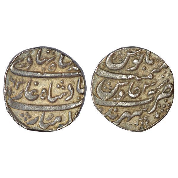 Mughals: Ahmad Shah Bahadur (1748-1754 AD), silver rupee, Sahrind mint, AH 1163/RY 3, KM 446.16, 11.