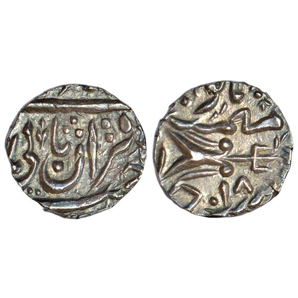 Princely States: Bhopal, Mughal style, silver ½ rupee, Daulatgarh mint, RY 18, in the name of Muhamm