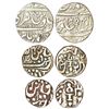 Image 1 : Princely States: Datia, Gaja Shahi series, set of 3 silver coins, 1x 1 rupee, AH 716 (error date)/RY
