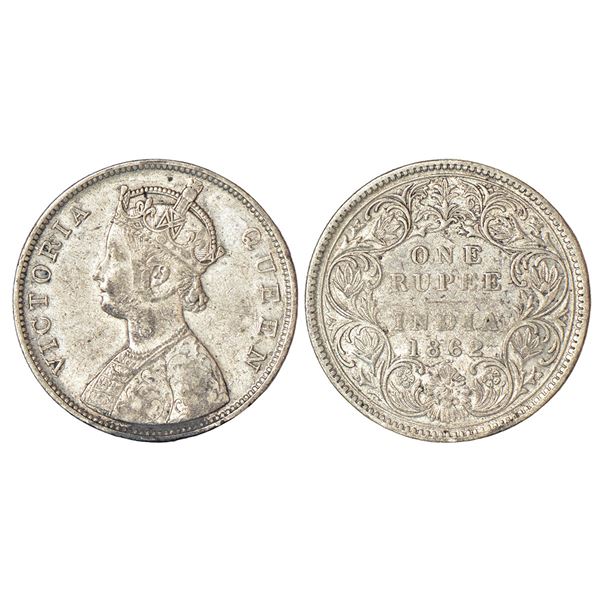 British India: Victoria Queen, silver rupee, 1862, Bombay mint, B/I/0/3, PR 76.