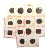 Image 1 : Large Lot: A group of 14 Jhabua state copper paisa, Gopal Singh, various shapes, marks and types. (1