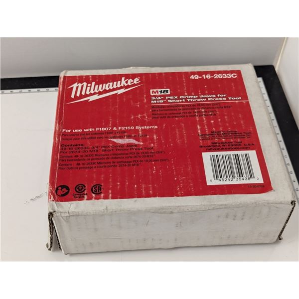 3/4" MACHOIRE DE SERTISSAGE PEX POUR M18 MILWAUKEE