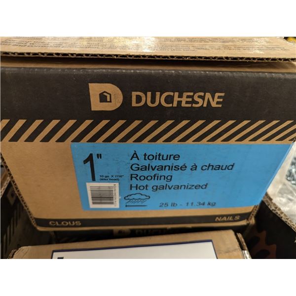 BTE DE 25LBS CLOUS À TOITURE 1" GALVANIZE
