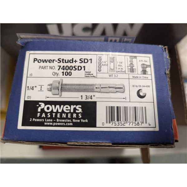 BTE DE 100 ANCRAGE À CALE 1/4"x2 3/4" 7400SD1