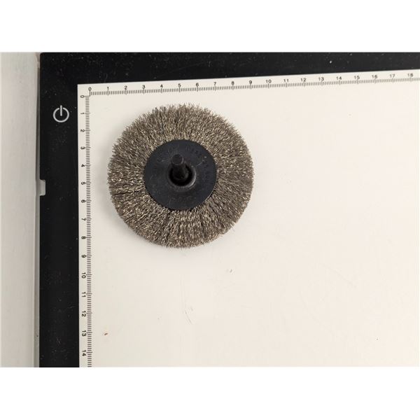 3" RADIAL SHANK BRUSH 1/4" SHANK .008SS WIRE