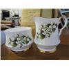 Image 1 : Royal windsor "white trillium" cream and sugar
