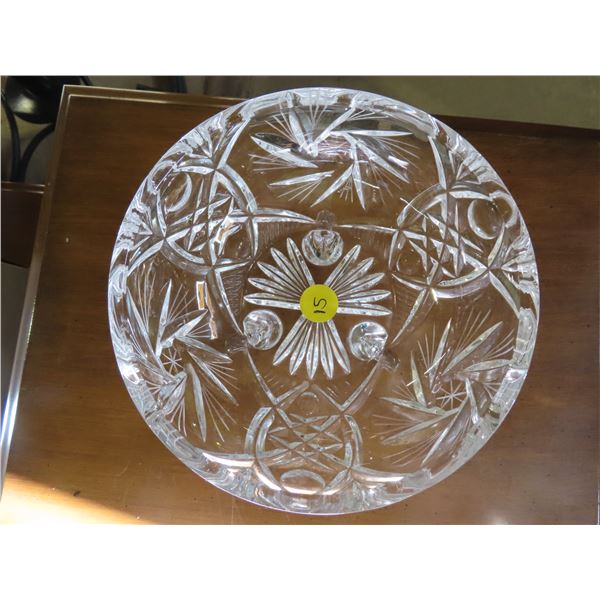 Footed crystal bowl