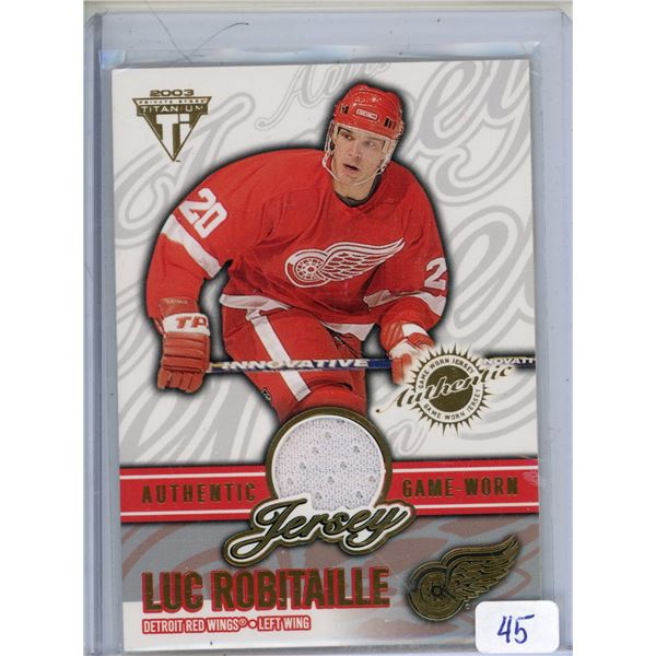 Luc Robitaille Detroit, Jersey Card