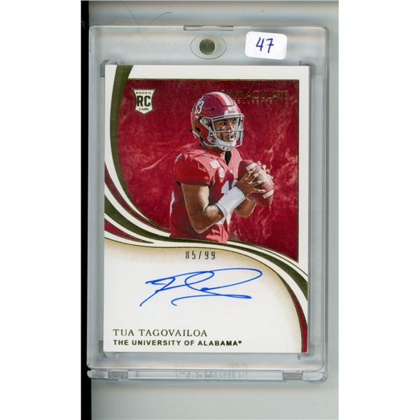 Tua Tagovailoa Immaculate, Rookie Autograph 85/99