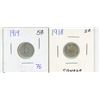 Image 1 : 1918 & 1919 Canadian silver 5 cent coins