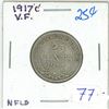 Image 1 : 1917 NFLD Canadian silver 25 cent coin