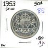 Image 1 : 1953 Canadian silver 50 cent coin