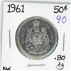 Image 1 : 1961 Canadian silver 50 cent coin