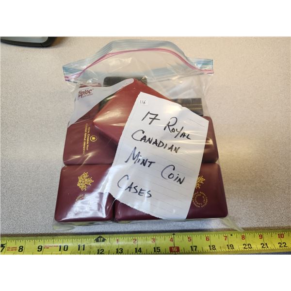 17 RCM coin cases - empty