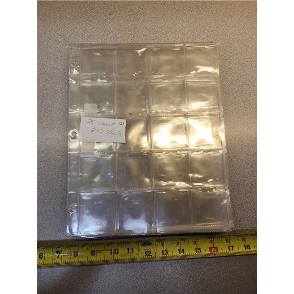 25 - 2x2" coin sleeves