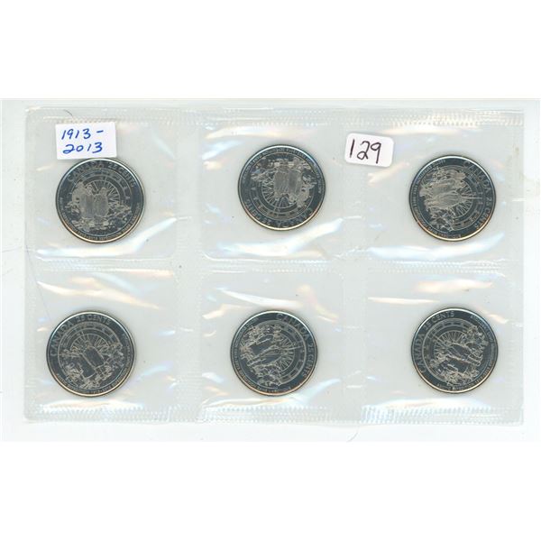 6 - 2013 Arctic Expedition Canadian 25 cent coins