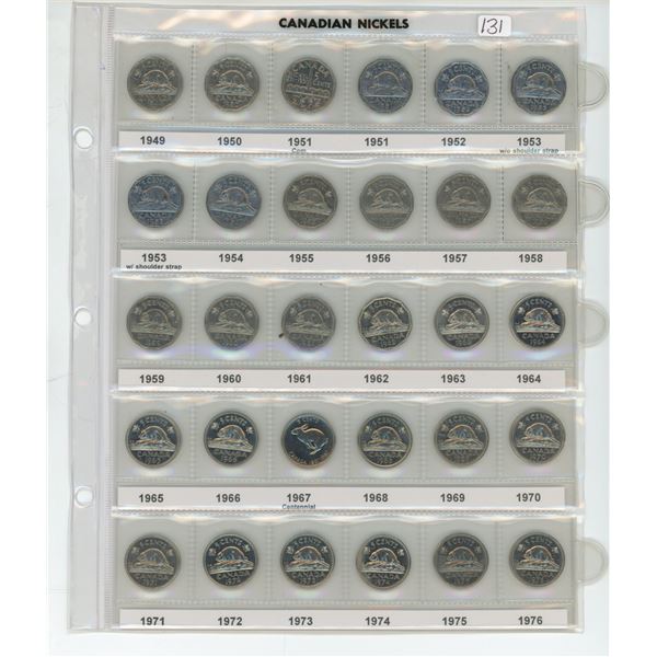 2 Sheets of Canadian 5 cent coins