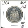 Image 1 : 1963 Canadian silver 50 cent coin