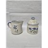 Image 1 : Vintage flower Designed Ceramic Cream and Sugar