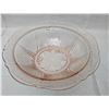 Image 1 : Pink Royal Lace Depression Glass Bowl