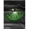 Image 1 : Vintage Uranium Hazel Atlas Green Glass Bowl