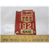 Image 2 : Saskatchewan 1921 License Plate Tag