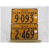 Image 1 : 2  1929 Saskatchewan License Plates