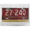 Image 1 : 1938 Saskatchewan License Plate