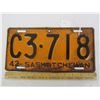 Image 1 : 1942 Saskatchewan License Plate