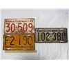 Image 1 : 3 Saskatchewan License Plates 1945 ,1947 ,1948
