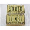 Image 1 : 2 1953 Saskatchewan License Plates