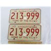 Image 1 : Pair of 1973 Saskatchewan License Plates
