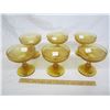 Image 1 : 6 Italian Amber Parfait Glass Dishes
