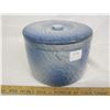 Image 1 : Antique Blue and White Stoneware Lidded Container
