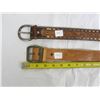 Image 2 : Lot of 2 Vintage Leather Western Belts